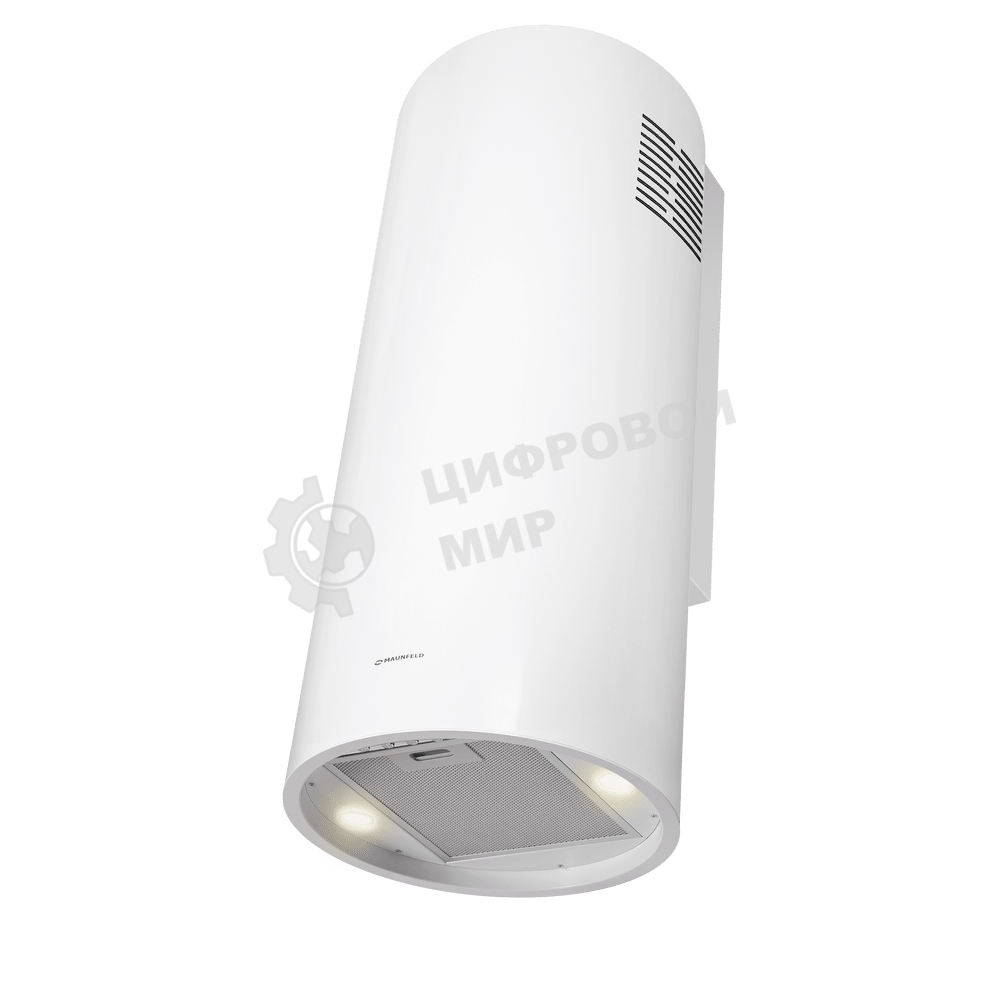 Вытяжка островная Maunfeld Drum Wall 35, белый, 32.5 см, 850 куб. м/ч, 48 дБ