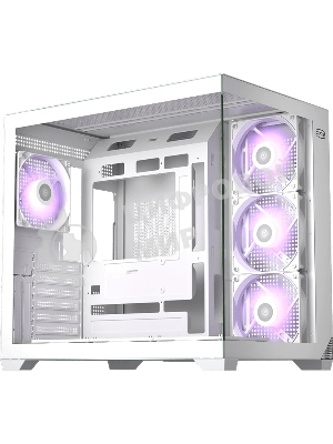 Корпус без блока питания PCCooler C3T700 ARGB WH, Midi-Tower, TG, 4x120мм ARGB, 1xUSB-A 3.0 + 1xUSB-A 2.0 + 1xUSB-C, ATX, mATX, mITX белый