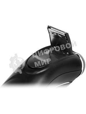 Электробритва Centek CT-2176 черный/хром ротор, 3 плавающие головки, аккумулятор + работа от сети, триммер