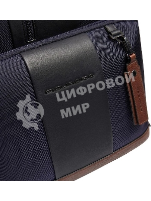 Рюкзак мужской Piquadro Brief2 CA4439BR2BM/BLUCU темно-синий/коричневый нейлон/натур.кожа