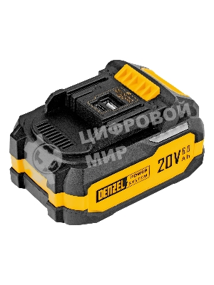 Батарея аккумуляторная Denzel BH-20-6.0, Li-Ion, USB, 20 В, 6,0 Ач