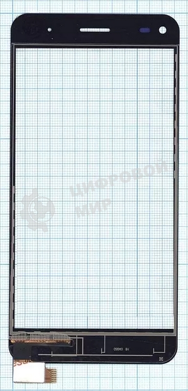 Сенсорное стекло (тачскрин) для Fly FS507 Cirrus 4, черное