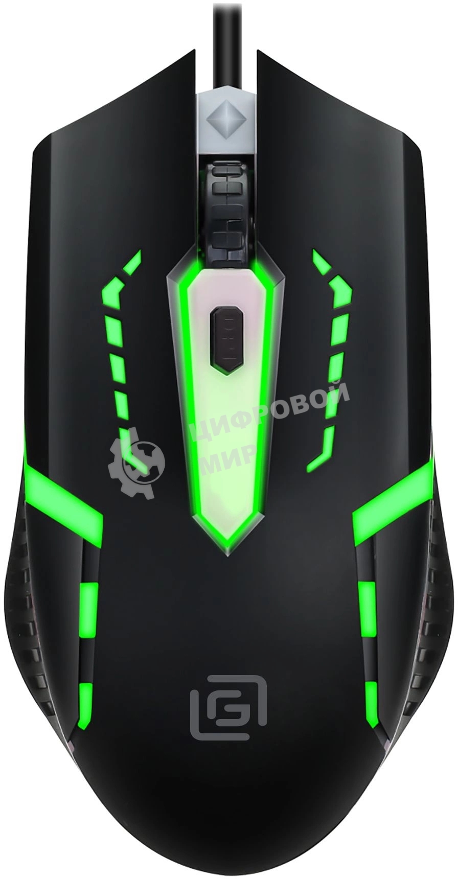 Мышь проводная Oklick 398G черный, 2400 dpi, USB, кнопки - 4