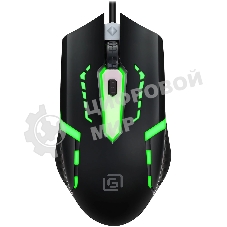 Мышь проводная Oklick 398G черный, 2400 dpi, USB, кнопки - 4