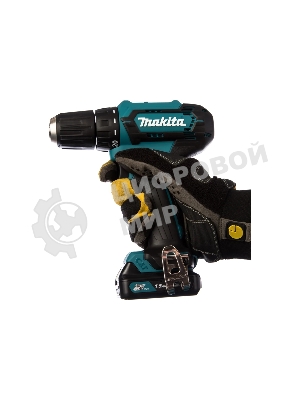 Дрель-шуруповерт Makita DF333DWYE, 12 В, 1.5 Ач, 30 Нм, щеточный