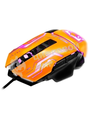 Мышь проводная Ritmix ROM-363 оранжевый, 3200 dpi, USB, кнопки - 7