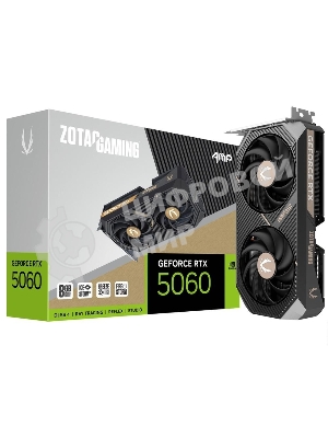 Видеокарта Zotac RTX 5060 AMP 8Gb GDDR7 128bit 3xDP HDMI 2FAN MEDIUM PACK