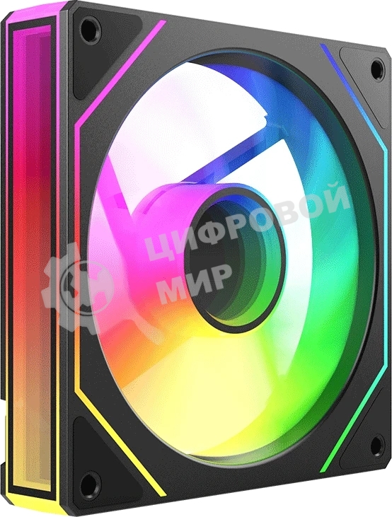 Вентилятор для корпуса Bloody CF-11 LCD ARGb 120х120x25 черный 4-pin 32дБ (упак.:1шт) (CF-11-ARGb120-BK) Ret