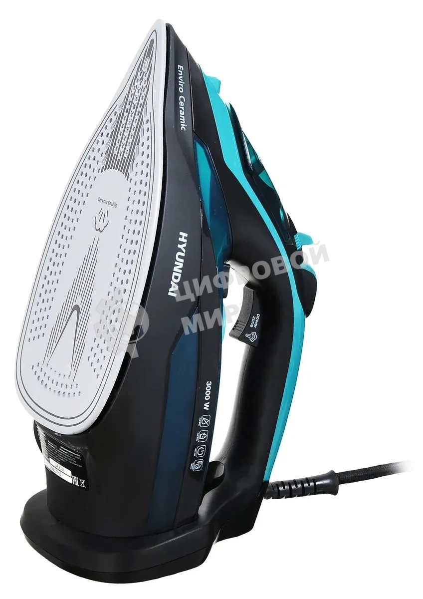 Утюг Hyundai H-SI01221 3000 Вт черный/зеленый