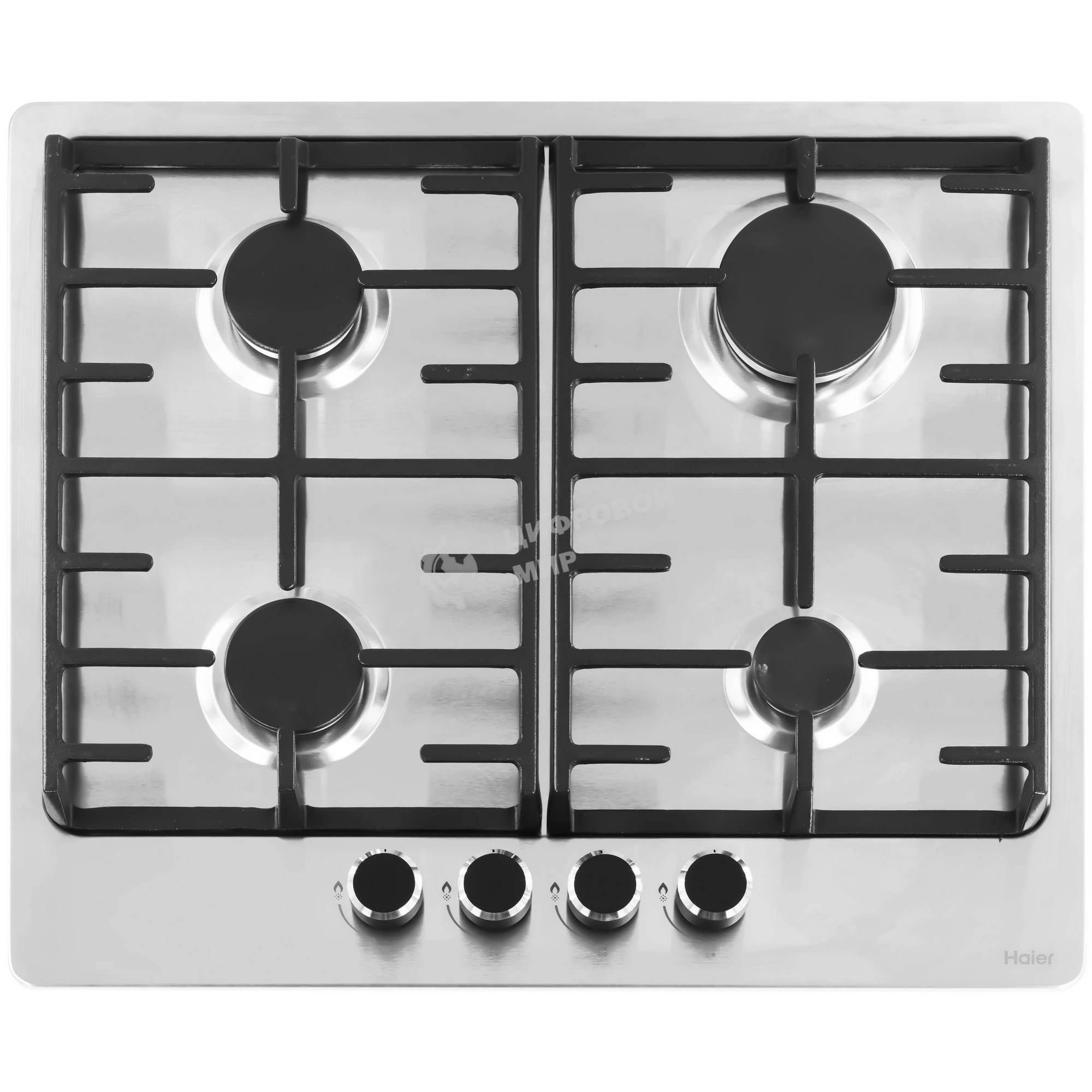 Газовая варочная поверхность Haier HHX-M64CNX, 4 конфорки, нержавеющая сталь, 7500 Вт