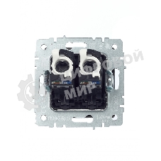 Розетка компьютерная двойная IEK BRITE РК10-2-БрШ (BR-K20-1-K37) СП RJ45 кат.5E шампань