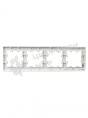 Рамка 4-местная IEK BRITE РУ-4-2-БрБ (BR-M42-G-K01) стекло белый