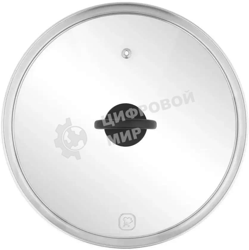 Крышка Rondell Handy RDA-1688 d=28 см крыш.прозрачный руч.черная