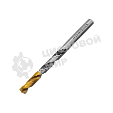 Сверло спиральное по металлу Denzel 6,5 x 93мм, Р6М5, Golden Tip, многогранная заточка