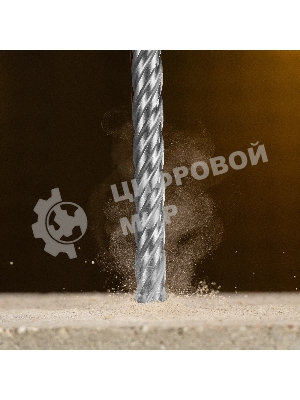 Бур по бетону Denzel цельная крестовая пластина, 12x215 мм, SDS PLUS