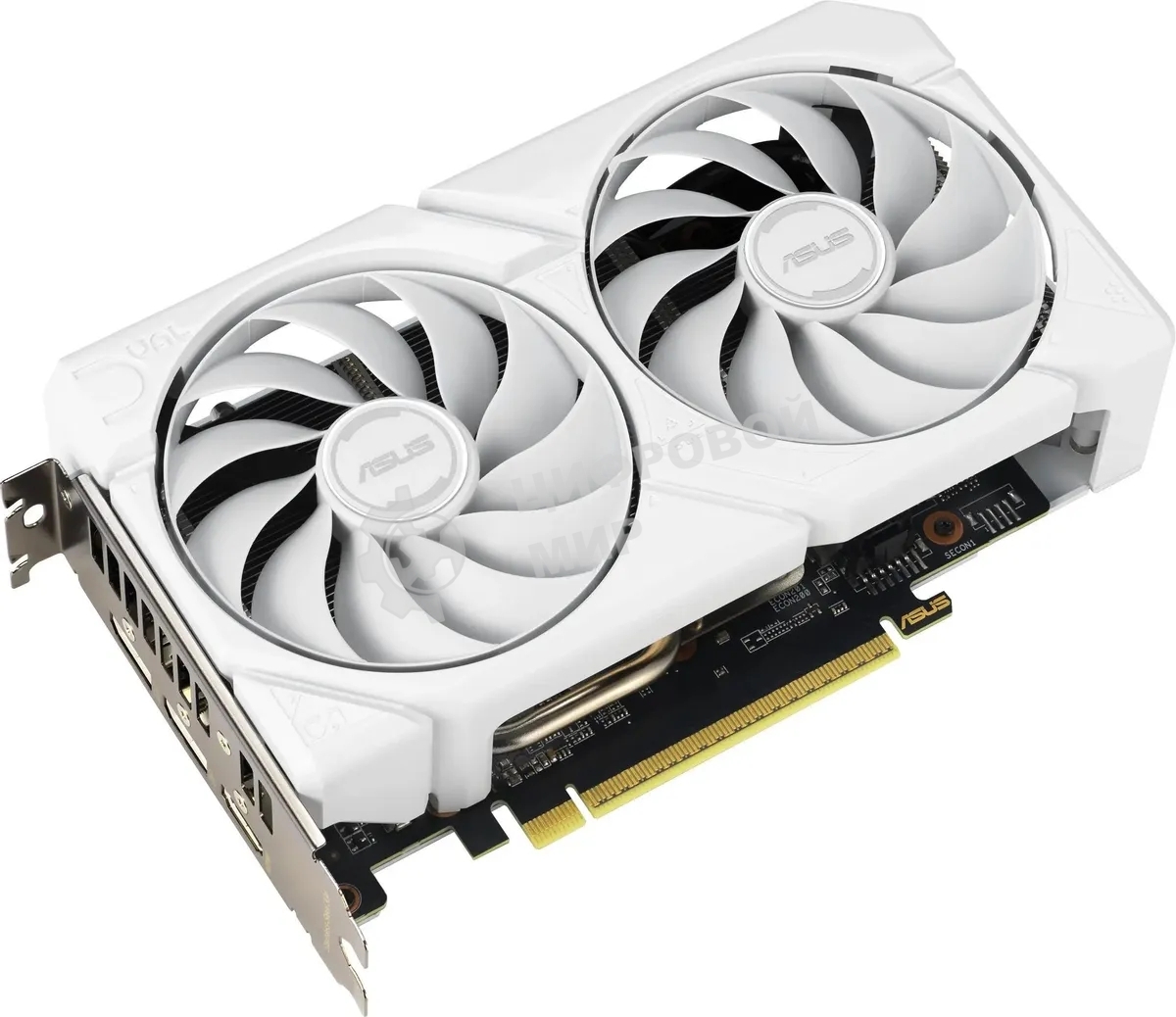 Видеокарта Asus DUAL-RX9060XT-16G-WHITE белый