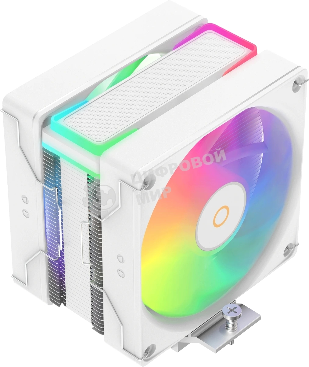 Кулер для процессора Ocypus Delta A40 SE WH Dual Fan ARGB, 2x120mm ARGB FAN, Top ARGB Panel, 4 HEAT PIPES, 4-PIN PWM, 800-1800 RPM, 31DBA, HYDRO BEARING, LGA115X/1200/1700/18XX, AM4/AM5