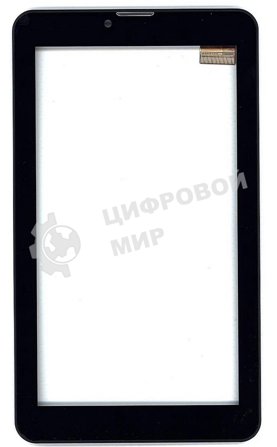 Сенсорное стекло (тачскрин) для Irbis TZ53, черное с рамкой