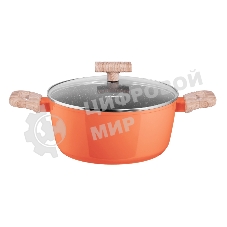 Кастрюля Maunfeld MARTA MCS41FA06CL из кованого алюминия со стеклянной крышкой, 24 см, 4,1 л.