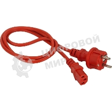 Шнур питания Lanmaster LAN-PP13/SH-0.5-RD C13-Schuko проводник.:3x0.75мм2 0.5м 220В 10А (упак.:1шт) красный