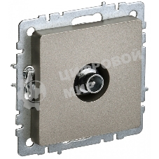 Розетка телевизионная проходная IEK BRITE РТВ10-0-БрШ шампань