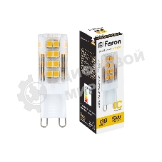 Лампа светодиодная Feron LB-432 5Вт 230В G9 теплый капсульная