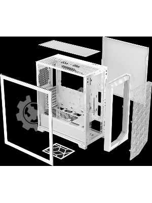 Компьютерный корпус без блока питания Case PCCooler C3D510 WH, Midi-Tower, TG, Mesh, no fans, 2xUSB-A 3.0, E-ATX, ATX, mATX, mITX белый