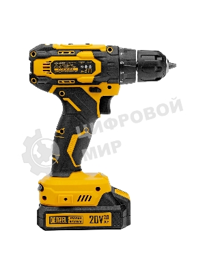 Дрель-шуруповерт Denzel CDQ-20, 20 В, 2 Ач, 40 Нм, щеточный