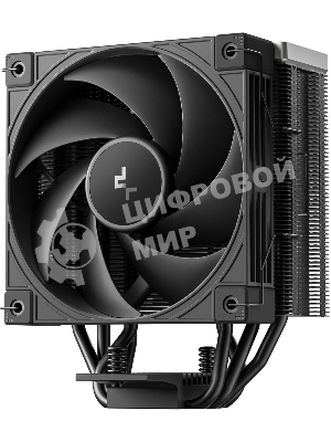 Кулер для процессора DEEPCOOL AK400 G2 LGA1851/1700/1200/115X/AM5/AM4 (12шт/кор, TDP 220W, PWM, Fan 120мм, 4 тепл. Трубки, Wood-grain top cover, черный) RET (R-AK400G2-BKNNMN-GJD)