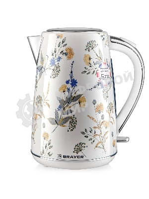 Чайник электрический BRAYER BR1083, 1.7л, стальной корпус