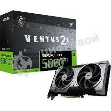Видеокарта MSI RTX 5060 Ti VENTUS 2X OC PLUS, NVIDIA RTX 5060 Ti, 16 ГБ GDDR7, 128 бит, PCI-e 5.0, 1xHDMI, 3xDP, 2602 МГц