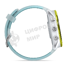 Умные часы Garmin Forerunner 570 белый, желный безель, бирюзовый ремешок 47мм