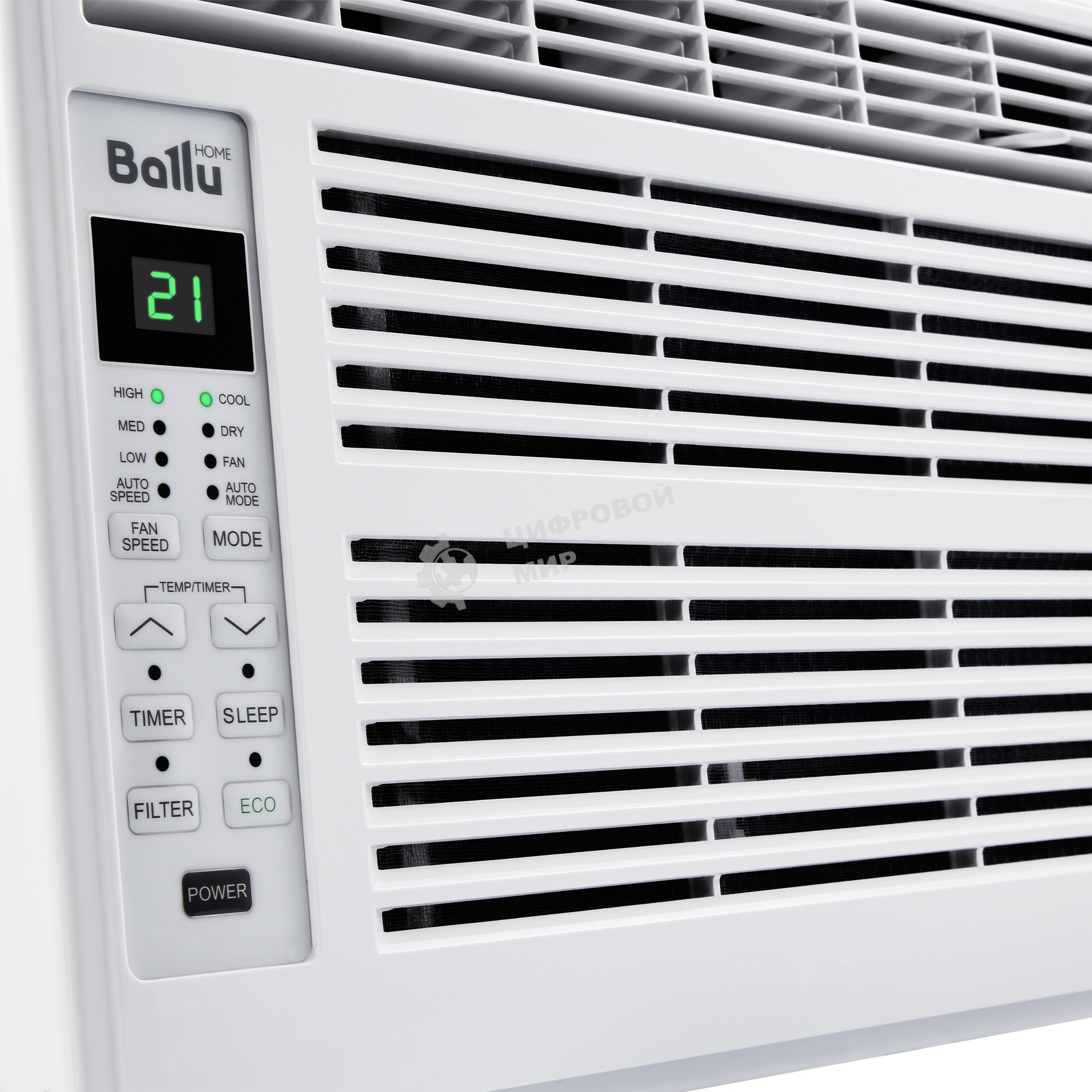 Кондиционер оконный Ballu BWC-05 AC 5000 BTU, 15 м², 46 дБ, охлаждение, осушение, белый