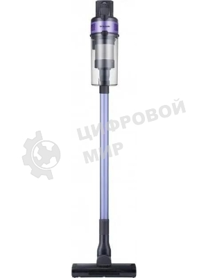 Пылесос вертикальный Samsung VS15A6031R4/EV фиолетовый/черный, питание от аккумулятора, 150 Вт, уборка сухая, пылесборник 0.8 л, работа от АКБ max 40 мин.