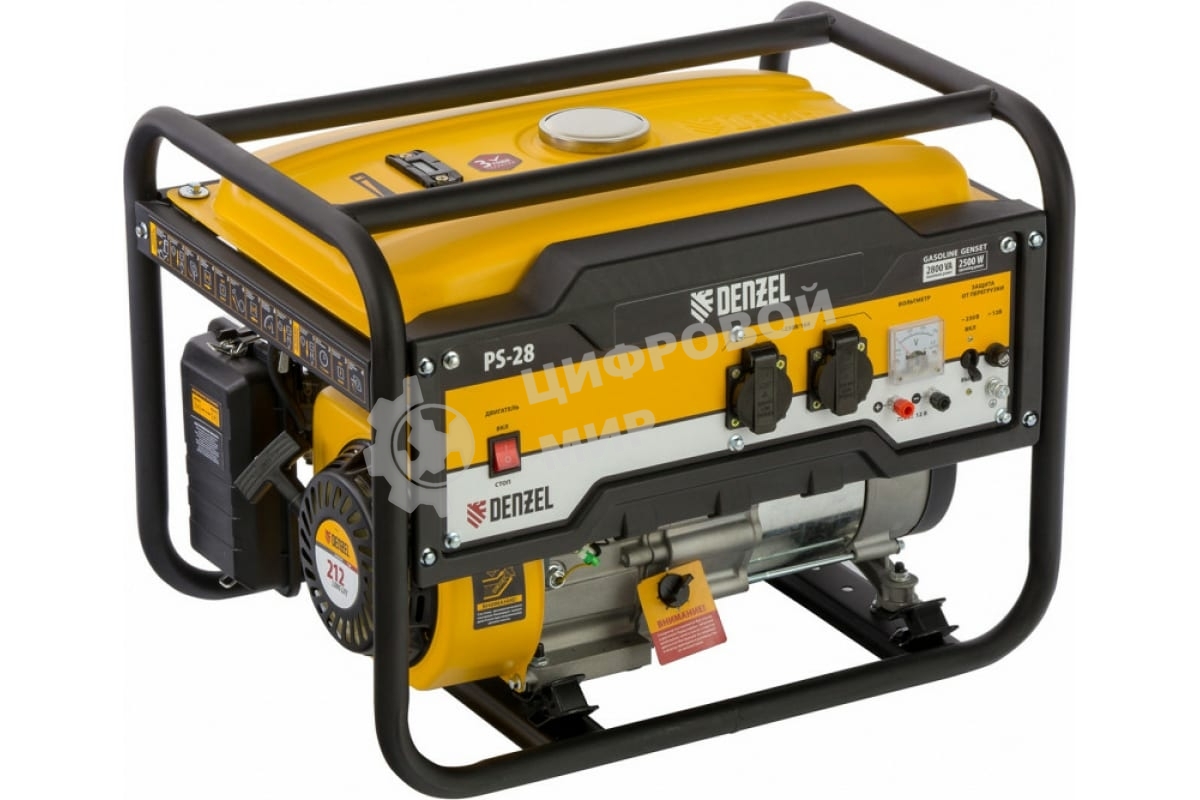Электрогенератор бензиновый Denzel PS-28, 2.8 кВт, 85 дБ, 41 кг