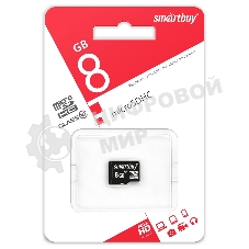 Флеш карта Smartbuy microSDHC (Transflash) 8Gb (class 10)