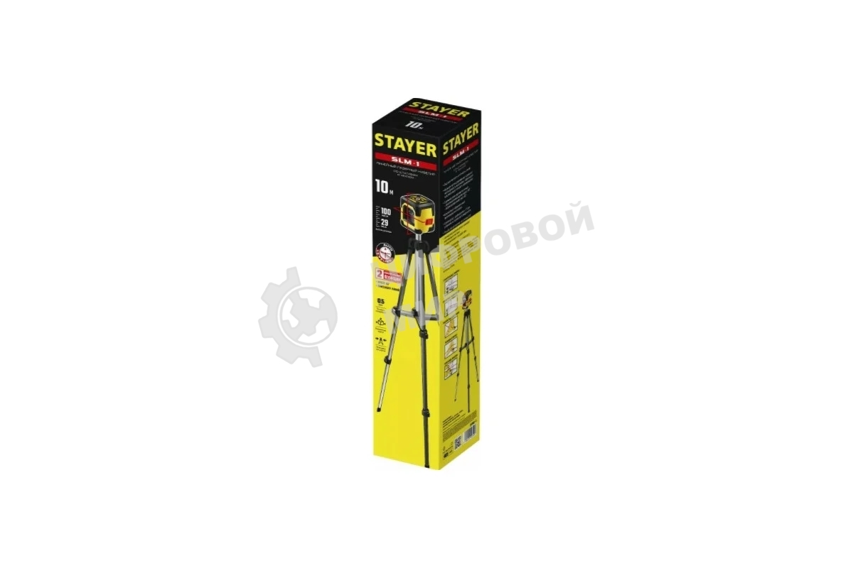 Нивелир STAYER SLM-1 лазерный, 10м, точн. +/-0,5 мм/м, штатив, сумка