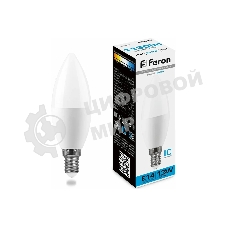 Лампа светодиодная Feron LB-970 13Вт E14 дневной матовая свеча