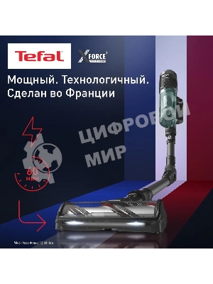 Пылесос вертикальный Tefal X-Force Flex TY9L42WO 150Вт серый/зеленый