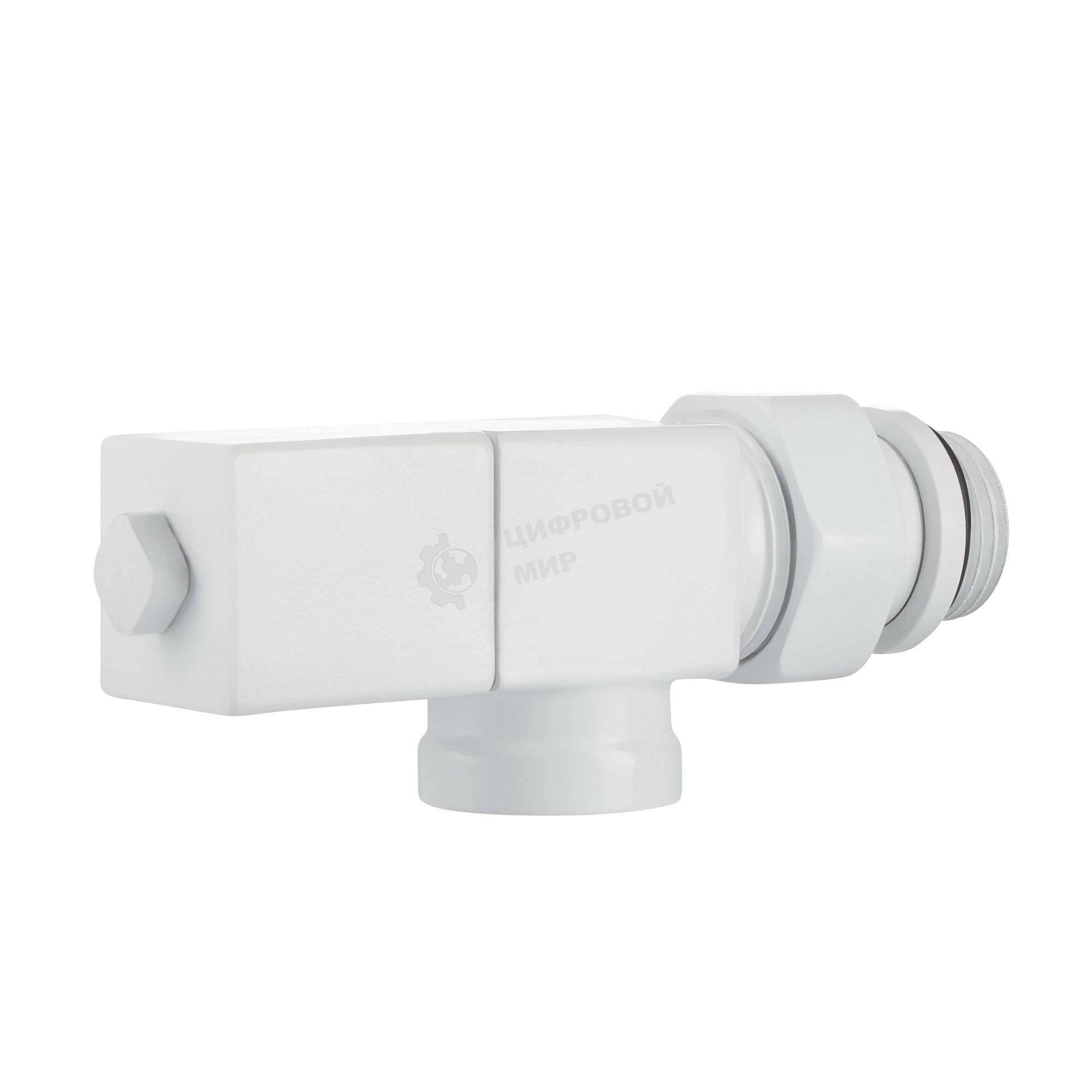 Набор дизайн-вентилей Royal Thermo CUBE, осевой (белый) 1/2