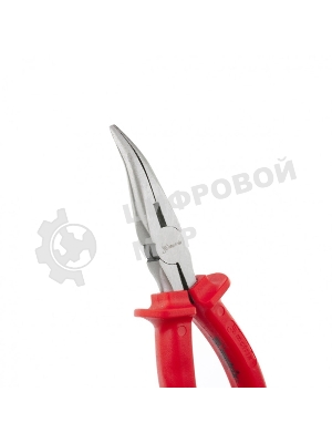 Длинногубцы Matrix Econom 17494, 160 мм, изогнутые шлифованные, пластмассовые рукоятки