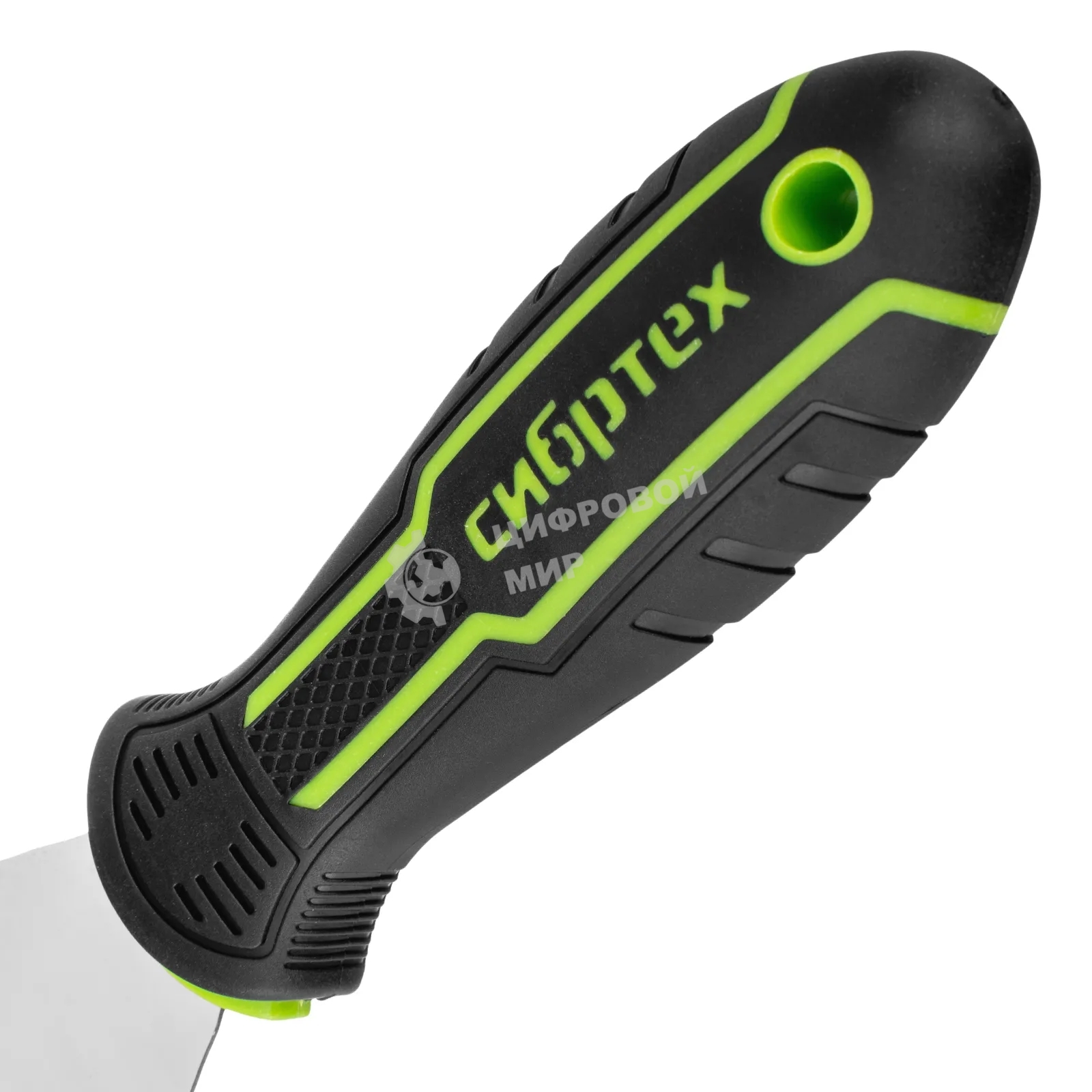 Шпательная лопатка из нержавеющей стали Сибртех 75 мм, двухкомпонентная рукоятка