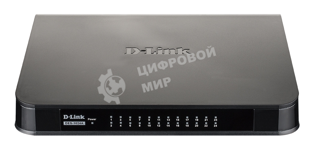 Коммутатор D-Link DES-1024A/E3A, 24×100 Мбит/с, неуправляемый