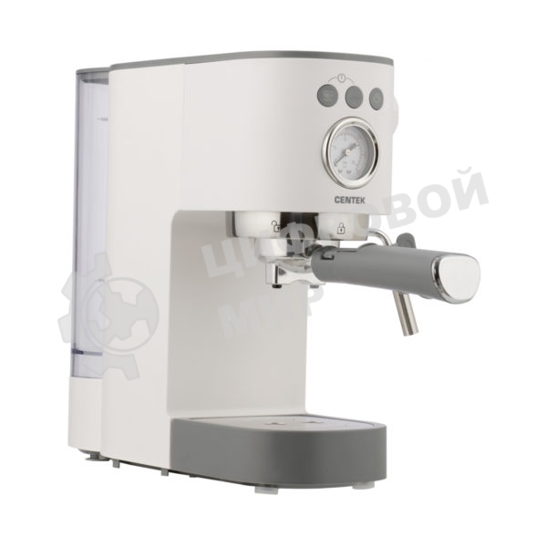 Кофеварка рожковая Centek CT-1168 белый, исп. кофе - молотый, 1.2 л, 1350 Вт, 20 бар