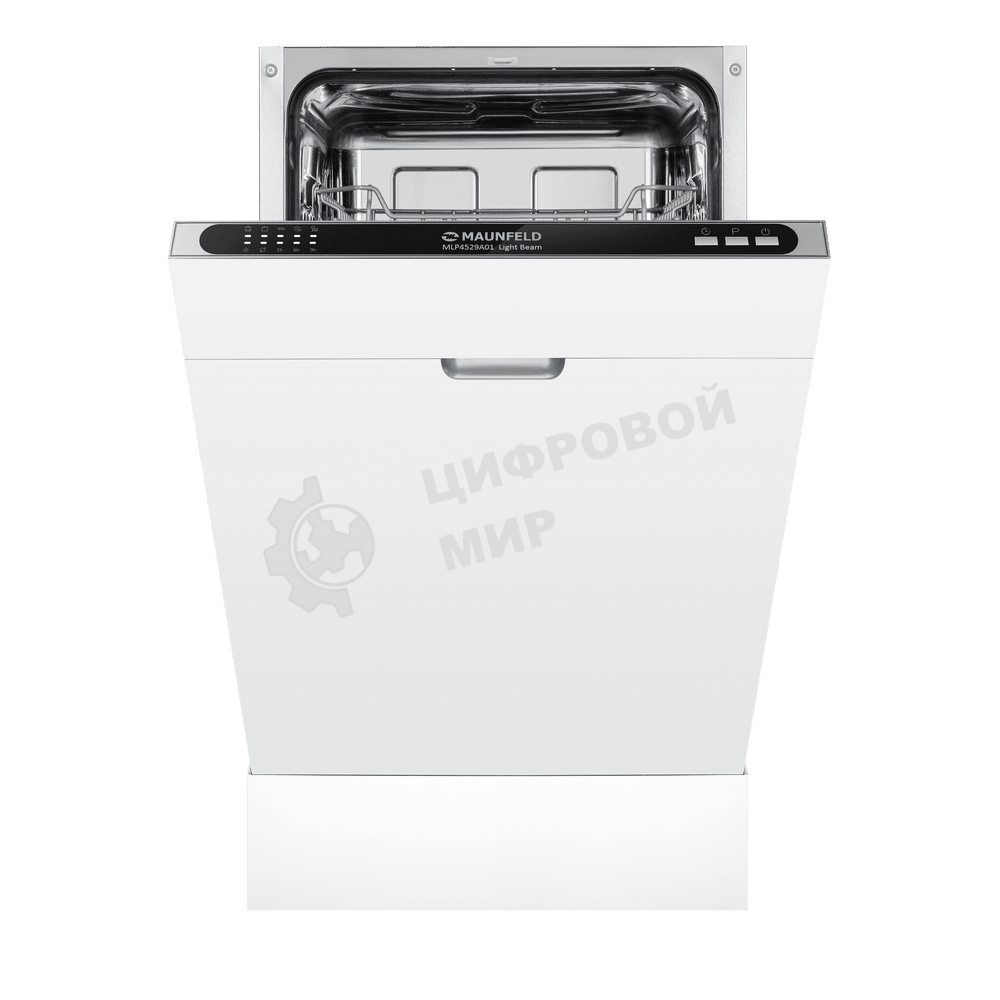 Встраиваемая посудомоечная машина Maunfeld MLP4529A01 Light Beam, черный, 44.8 см, 9 компл., 49 дБ, класс A++