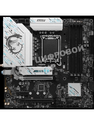 Материнская плата MSI B760M GAMING PLUS WIFI DDR4, LGA1700, Intel B760, 4xDDR4, 4xSATA, 2xM.2, 1xPCIe 4.0 x16, 1xPCIe 4.0 x4, 2xPCIe 3.0 x1, 2xDP, 2xHDMI, 1x2.5Gb LAN, Wi-Fi 6E, Bluetooth 5.3, 4xUSB-A 5Gbps, 6xUSB-A 2.0, 3x3.5 мм, 7.1, mATX
