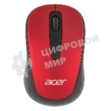 Мышь беспроводная Acer OMR136 красный, 1000 dpi, радиоканал, USB, кнопки - 3
