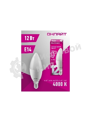 Лампа светодиодная 12вт OLL-C37-12-230-4K-E14-FR ОНЛАЙТ