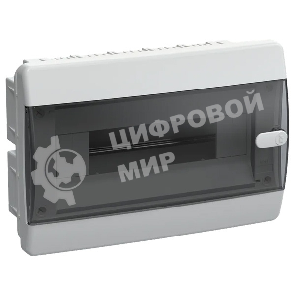 Корпус пластиковый IEK UNION Compact UIC-KP12-V-12-41-K01 ЩРВ-П-12 IP41 черная прозрачная дверь