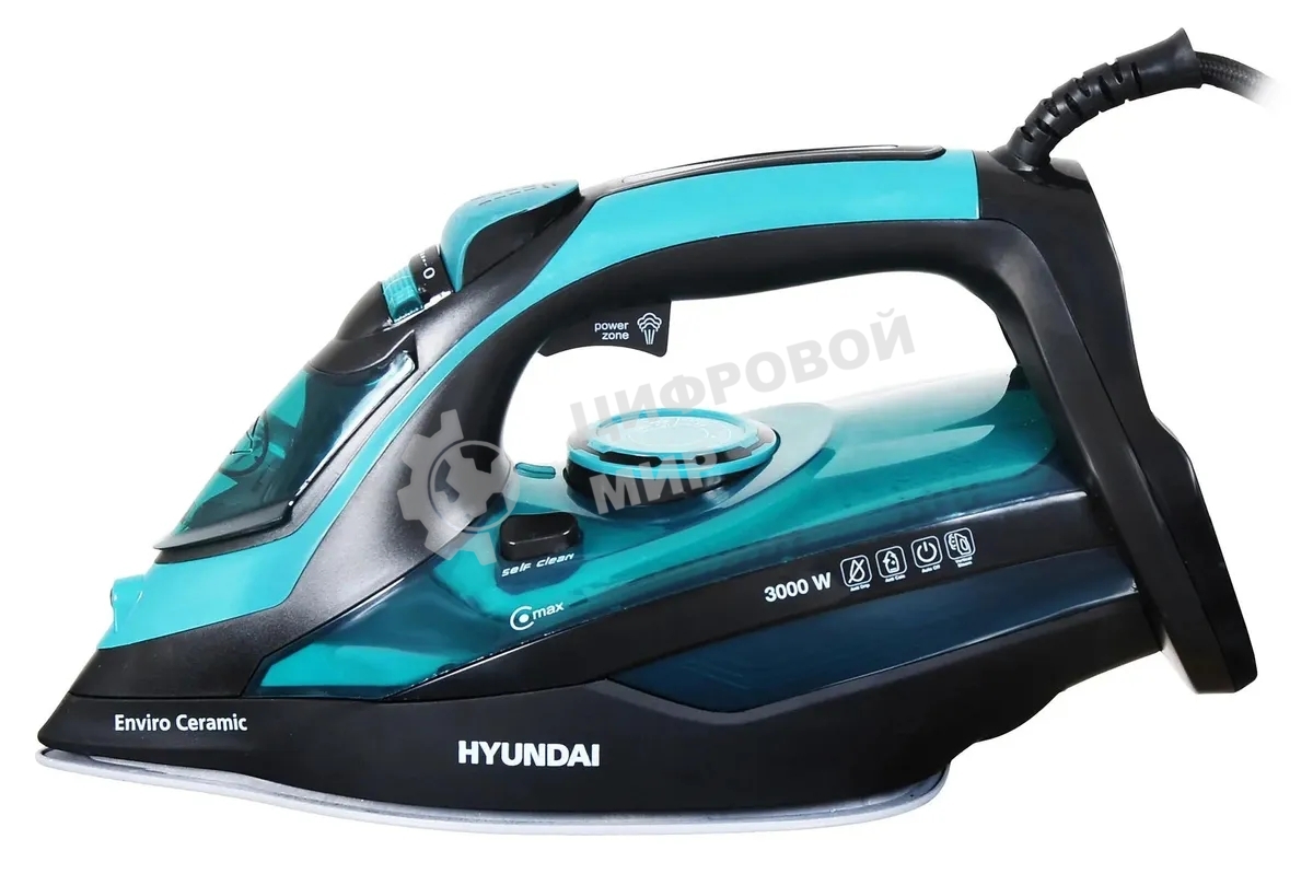 Утюг Hyundai H-SI01221 3000 Вт черный/зеленый